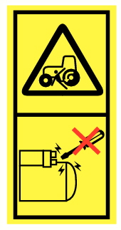 Danger d'écrasement par roue véhicule