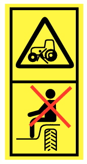 Danger d'écrasement par roue véhicule