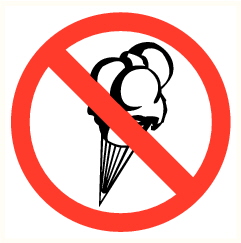 Crème glacée interdite