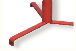 Trépied rouge pour poteau métallique 51 mm. De 500 mm de diamètre, 2.5 kg