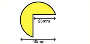 Protection de choc en polyuréthane souple, autocollant, de 1 mètre de long, jaune/noir pour coins