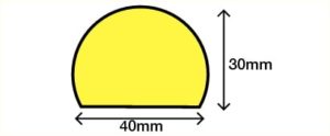 Protection de choc en polyuréthane souple, autocollant, de 1 mètre de long, jaune/noir pour surfaces plates