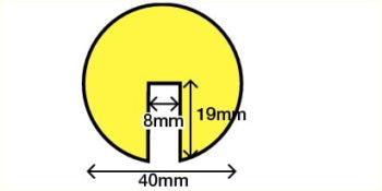 Protection de choc en polyuréthane souple, de 1 mètre de long, jaune/noir pour bords saillants