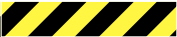Ruban de marquage autocollant , zèbré jaune/noir, de 50 mm de large et 1 mètre de long.
