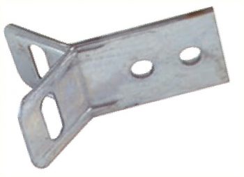 Support de 60mm de longueur pour pose en équerre d'un panneau ou pictogramme sur poteau à l'aide d'un collier de serrage