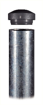 Poteau acier galvanisé de 76mm diamètre et 150cm long pour placement extérieur panneau 3 ou 4 faces